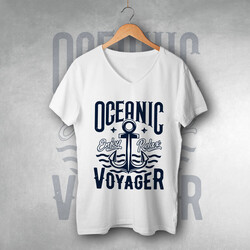  - Ocean Tasarımlı Unisex Tişört