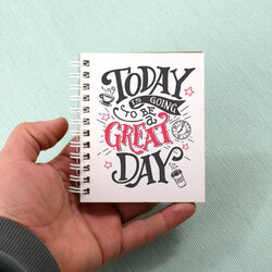  - Öğrenciye Hediye Great Day Tasarım Not Defteri