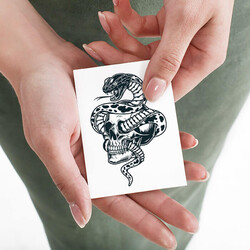 Ölümcül Kobra Tasarımlı Geçici Dövme - Thumbnail