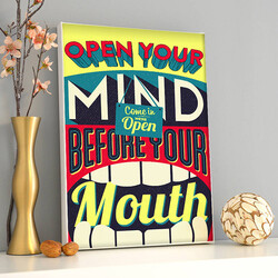  - Open Your Mind Retro Kanvas Tablo