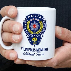  - Polislere Özel İsimli Kahve Kupası