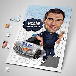  - Polislere Özel Karikatürlü Puzzle