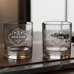  - Premium Quality İsimli ve Tarihli İkili Viski Kadehi