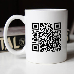 Kişiye Özel Karekod QR Code Kupa Bardak - Thumbnail