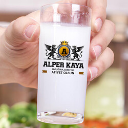 Renkli İsim Yazılı Hediyelik İkili Rakı Bardağı Seti - Thumbnail