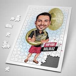  - Saksafoncu Erkek Karikatürlü Puzzle