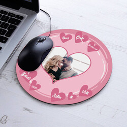  - Seni Seviyorum Fotolu Yuvarlak Mousepad