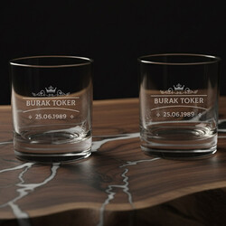 - Sevgiliye Hediye Diamond İkili Viski Bardağı