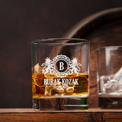 Sevgiliye Hediye Premium Tasarımlı İsimli Viski Bardağı - Thumbnail