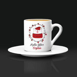 Sevimli Ayıcıklı Yılbaşı Kahve Fincanı - Thumbnail