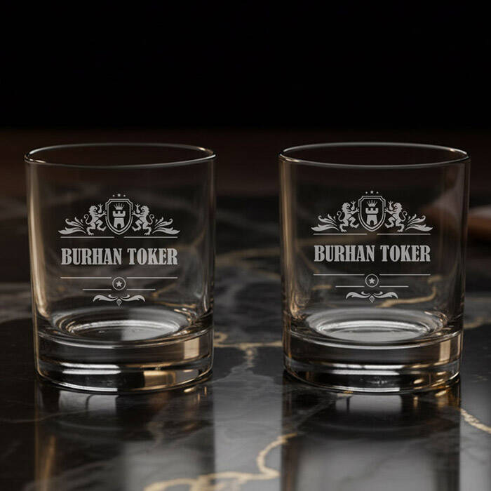 Şık Kutusunda İsimli İkili Noble Sip Viski Bardağı