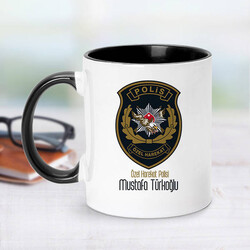  - Siyah Kupa Bardak Polis Logolu İsme Özel