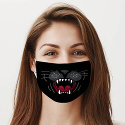  - Siyah Panter Ağzı Tasarımlı Maske