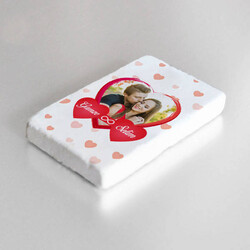 Sonsuz Aşkım Fotoğraflı Taş Buzdolabı Magneti - Thumbnail