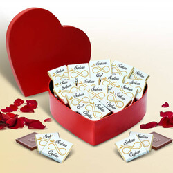  - Sonsuz Aşkım Kalp Kutu Çikolata