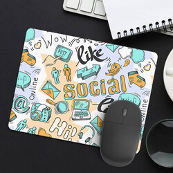  - Sosyal Medya Tasarımlı Mousepad