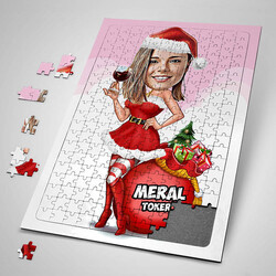  - Süper Noel Kız Karikatürlü Puzzle