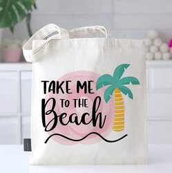  - Take Me To The Beach Tasarım Plaj Çantası