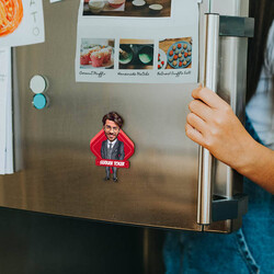  - Takım Elbiseli Erkek Karikatürlü Buzdolabı Magneti