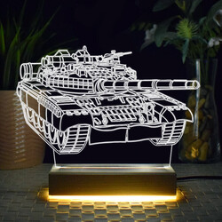  - Tank Tasarımlı 3d Led Lamba