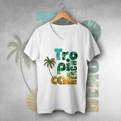  - Tropical Beach Tasarımlı Tişört