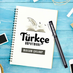  - Türkçe Öğretmeni Temalı Defter ve Kalem