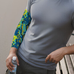  - Yağlı Boya Efektli Kamuflaj Desenli Kol Çorabı