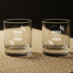 - Yakın Arkadaşa Hediye İsimli İkili Viski Bardağı