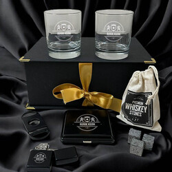 Yakın Arkadaşa Hediye Noble Signature Crown Advanced Viski Seti - Thumbnail