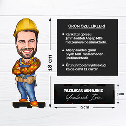 Yakışıklı Mühendis Karikatürlü Biblo - Thumbnail