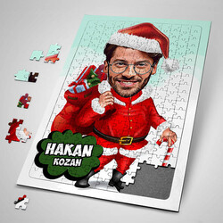  - Yakışıklı Noel Baba Karikatürlü Puzzle