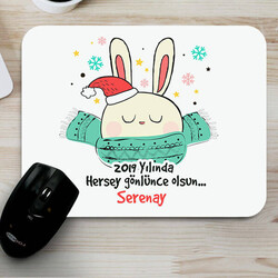  - Yılbaşı Tavşanı Sevimli MousePad
