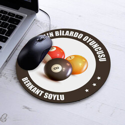  - Yılın Bilardo Oyuncusu İsme Özel Yuvarlak Mousepad