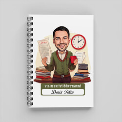  - Yılın En İyi Erkek Öğretmeni Karikatürlü Defter