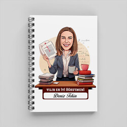  - Yılın En İyi Kadın Öğretmeni Karikatürlü Defter