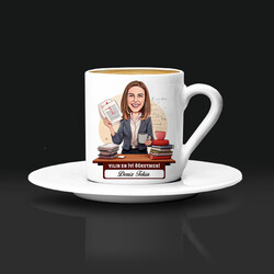  - Yılın En İyi Kadın Öğretmeni Karikatürlü Kahve Fincanı