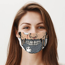  - Zombi Ağzı Yıkanabilir Tasarım Maske